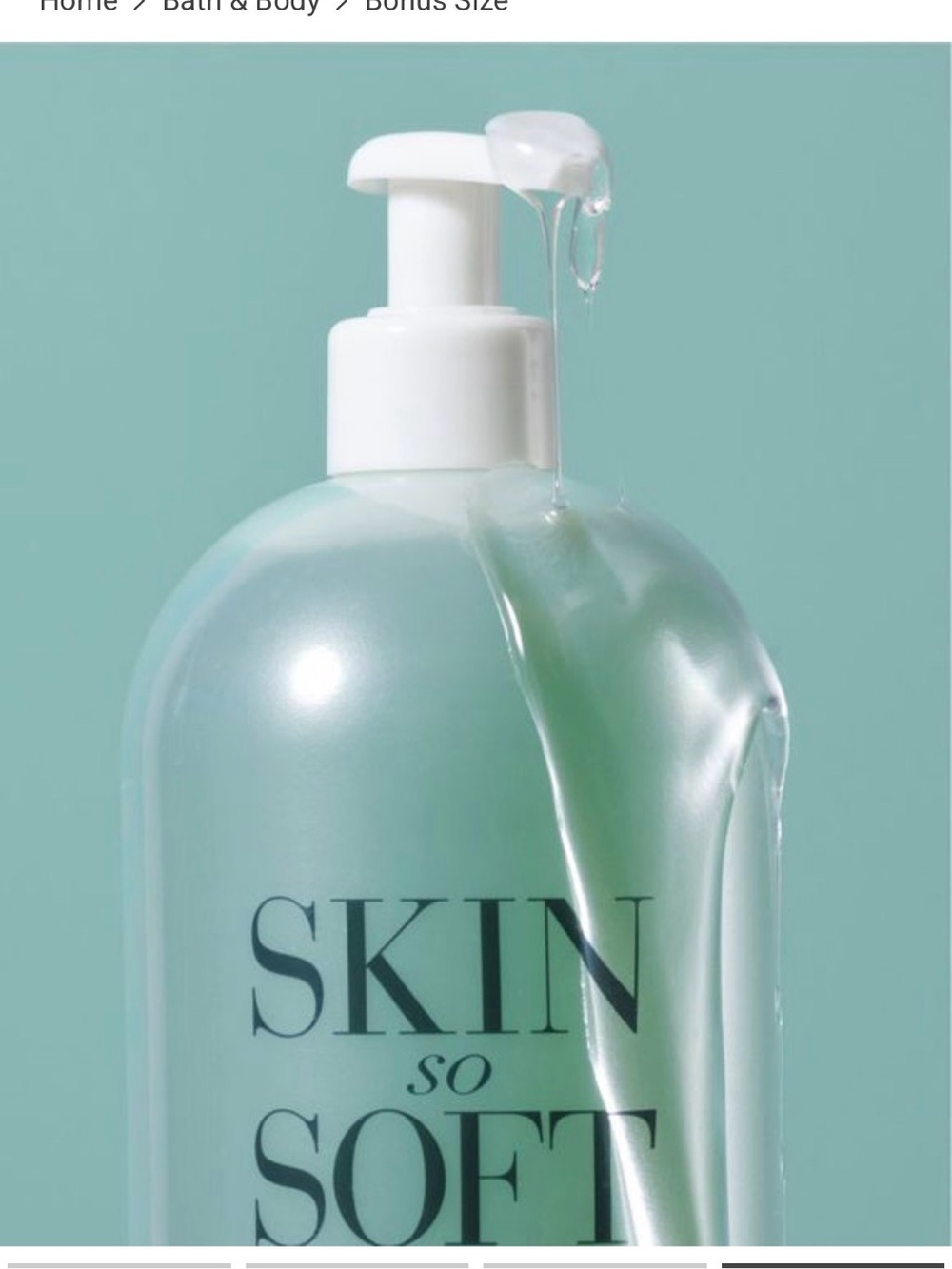 Avon Skin So Soft Shower Gel original bonus size w/ pump